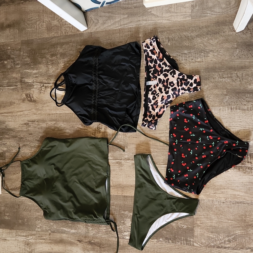 Halter style tanking bathing suit bundle